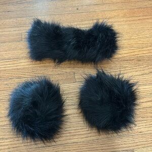 Furry headband and bracelet